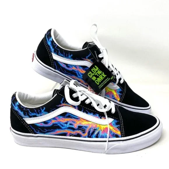 Electric Flame Vans Old School Flames Vans Shoes Vans Old Skool
